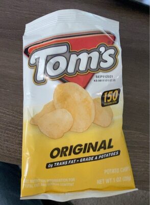 Tom's Potato Chips, Sour Cream and Onion, 8.5 Oz Snack Bag