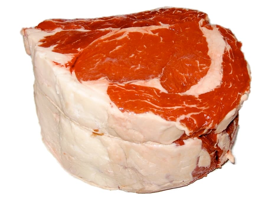Beef, round, eye of round roast, boneless, separable lean only, trimmed to 0" fat, choice, cooked, roasted
