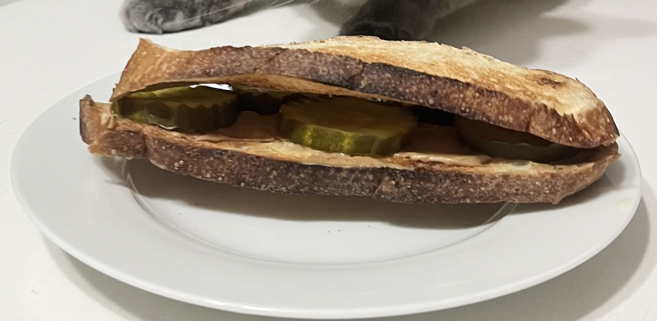 peanut butter and pickle sandwich