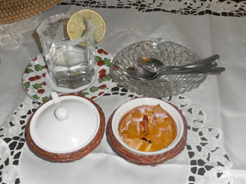 Watermelon rind preserves
